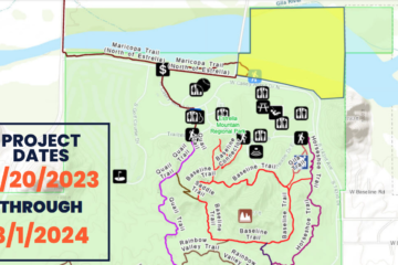 Map outlines the affected area of the closure near the El-Rio Research Area