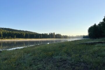 Dawn at a small lake in Kaibab National Forest