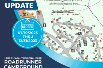 Roadrunner Campground's closure with updated dates.